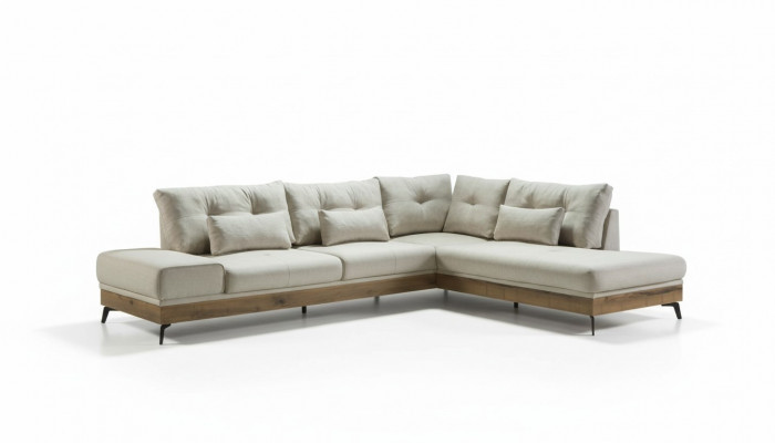 Miwwelen Eckcouch Holz Couch Wunnzëmmer Sofa Couchen Sofae L-Form