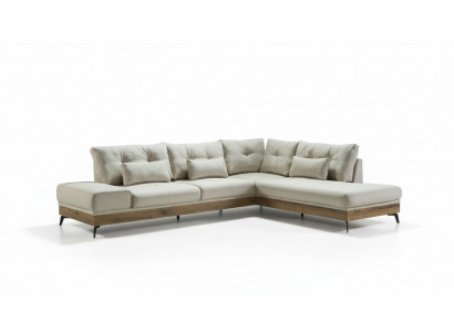 Miwwelen Eckcouch Holz Couch Wunnzëmmer Sofa Couchen Sofae L-Form