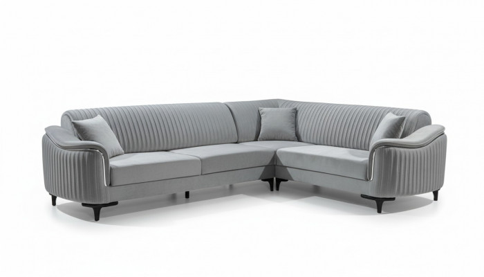 Stoff Ecksofa L-Form Sofa Polster Textil Eckgarnitur Samt Gro 310x240