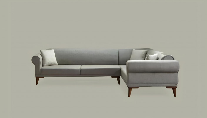 Ecksofa L-Form Couch Polsterung Luxus Wunnzëmmer Soft Style Sofa Gro