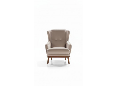 Beige Design Sëtz Einsitzer Wunnzëmmer Textil Stil Holz Miwwelen