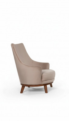 Sëtzpolster Miwwelen Wunnzëmmer Einsitzer Relax Textil Lounge Lehnstull Beige