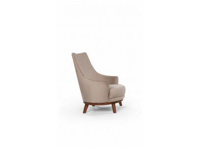 Sëtzpolster Miwwelen Wunnzëmmer Einsitzer Relax Textil Lounge Lehnstull Beige