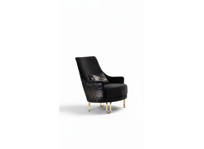 Luxus Design Fauteuil 1-Sëtzer Textil Lounge Club Polster Miwwelen