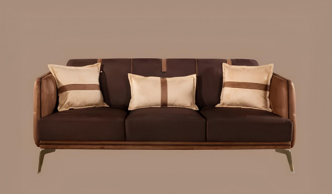 Sofa Garnitur 3+3+1 Sëtzer Fauteuil Chesterfield Dräisëtzer