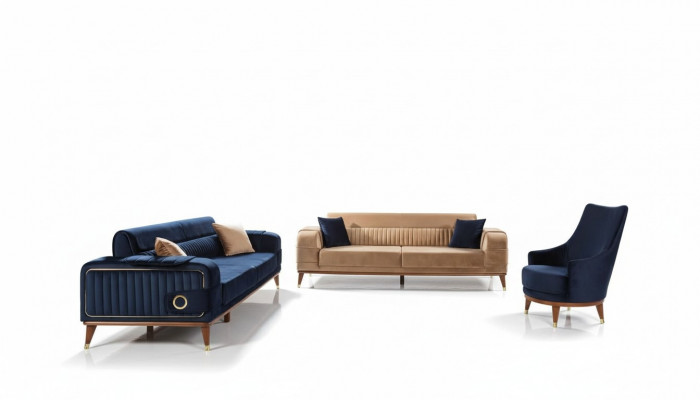 Luxus Sofasët 3+3+1 Sëtzer Set Design Sofa Këssen Couch Modern