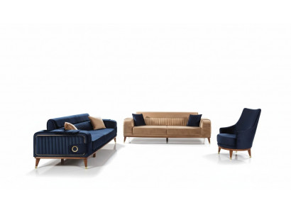 Luxus Sofasët 3+3+1 Sëtzer Set Design Sofa Këssen Couch Modern