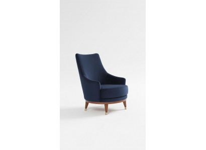 Modernt Aarmstull Wunnzëmmer 1 Sëtz Designer Lounge Faarf blo Holz