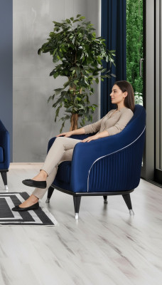 Luxus Fotell 1 Sëtz Wunnzëmmer Stoff Polyester Stil Modern Design