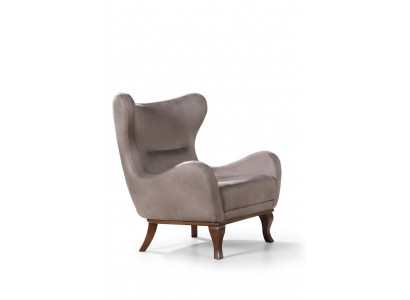 Moderne Sëtzgeleeënheet Eenzelstull Designer 1 Sëtzgeleeënheet Polstersëtz Textilstoff Beige