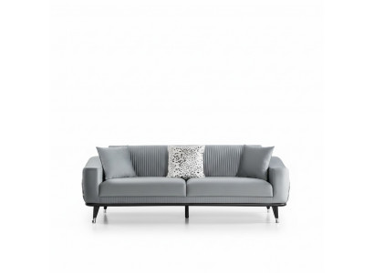 Grouss Design Canapé Sofa Samett Dräisëtzer Luxus Couchen Miwwelen Sofaen Stoff Textil