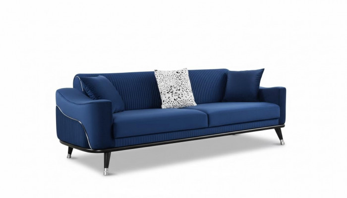 Bloen Design Canapé Dräisëtzer Luxus Sofa Samt Miwwelen Stoff Textil