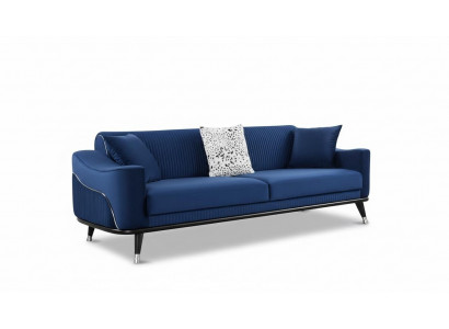 Bloen Design Canapé Dräisëtzer Luxus Sofa Samt Miwwelen Stoff Textil
