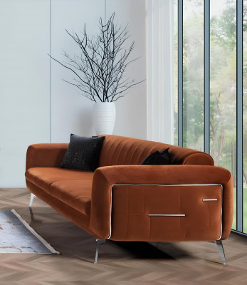 Canapé Ensemble 3+3+1 Sëtzer Canapéë Fauteuil Luxus Stëff Wunnzëmmer Design