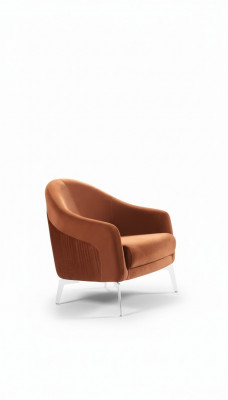 Design Sofa Sessel Couch Poli 1-Sëtzer Textil Eenzelstull Nei a bronger Faarf
