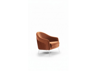 Design Sofa Sessel Couch Poli 1-Sëtzer Textil Eenzelstull Nei a bronger Faarf