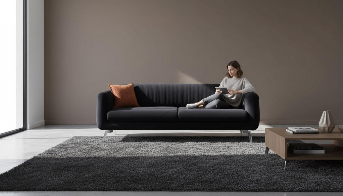 Modern Dräisitzer Couch Polster Design Sofa 3-Sëtz Zëmmer Miwwelen