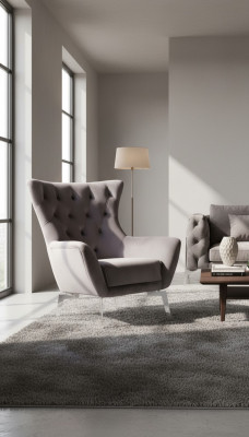 Luxus Sëtzfauteuil Einsitzer 1-Sëtzer Polster Designer Textil Stoff Modern