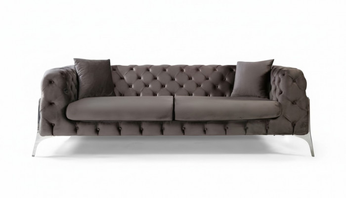 Chesterfield gro Sofa 3-Sëtzer Wunnzëmmer Sofas Textil Polsterung
