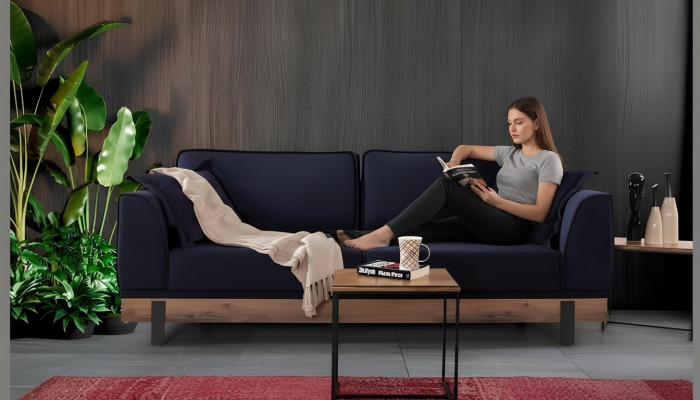Design Dräisëtzer Couch Polster Sofa Modern Sofas Zëmmer Schwaarz
