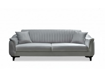 Groue Canapé Wunnzëmmer Dräisëtzer Sëtzpolster Sofa Miwwelen Samt Holz
