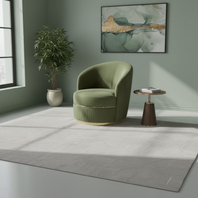 Moderner ronnege Fauteuil Eenzesëtzer Polster Designer Textil Stoff.