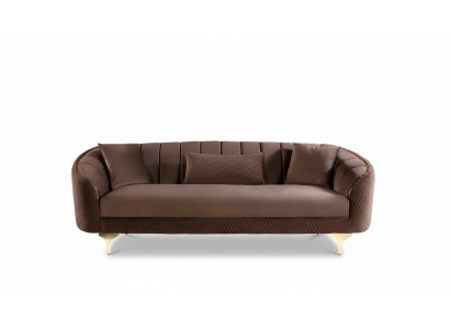 Wunnzëmmer Sofa 3 Sëtz Couchen Sofas Gepolstert Couch Stoff Miwwelen Ariichtung