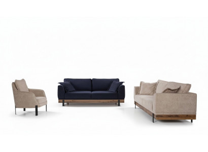 Sofa Garnitur Sofa Fauteuil Sofas Dräisëtzer 3+3+1 Sëtzer Garnitur Modern