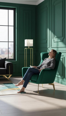 Luxus Fauteuil Eenzelsëtz Modern 1 Sëtz Polster Designer Textil Stoff