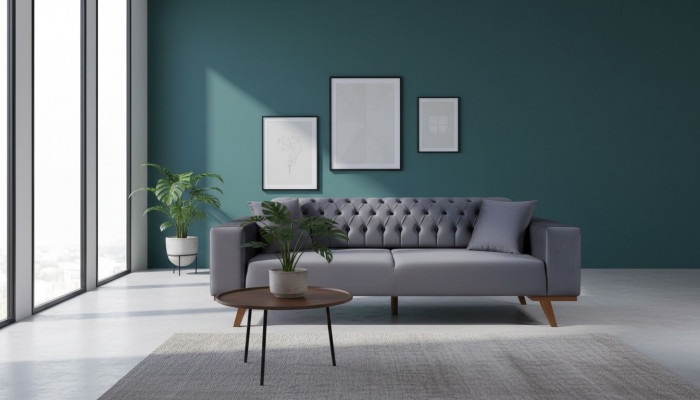 Design Sofa Dräisëtzer Modern Couch gro Möbel Polster Holz