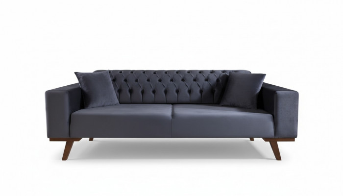 Design Sofa Dräisëtzer Modern Couch gro Möbel Polster Holz