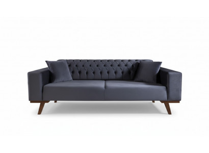 Design Sofa Dräisëtzer Modern Couch gro Möbel Polster Holz