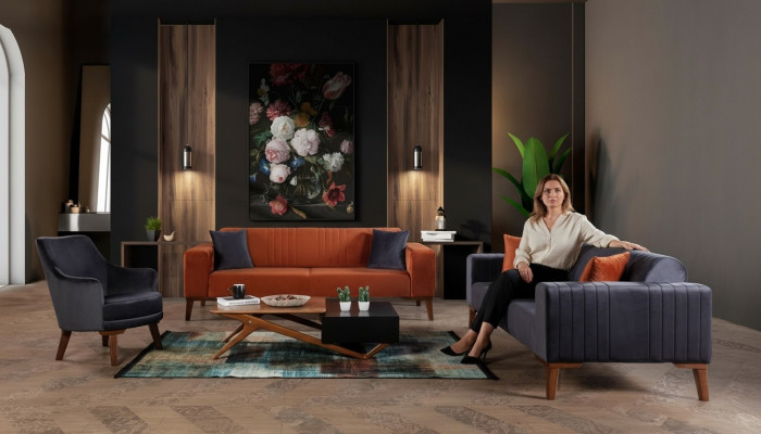 Sofa Garnitur Sofa Garnitur Sofen 3+3+1 Sëtz Stoff 3stéck Canapé Set Polstersëtzer Textil