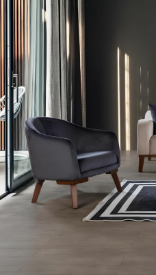 Modernt Sesselen 1 Sëtz Designer Eenzetzer Gepolstert Textil Miwwelen