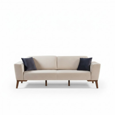 Wunnzëmmer Sofa Design Drësëtzer Modern Couch Beige Miwwelen Polsterung