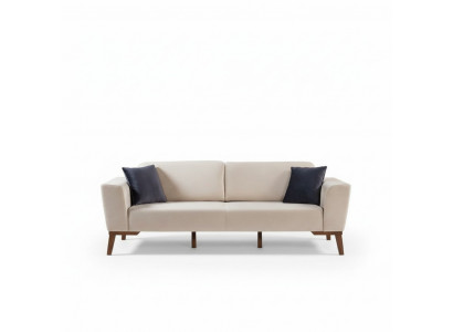 Wunnzëmmer Sofa Design Drësëtzer Modern Couch Beige Miwwelen Polsterung