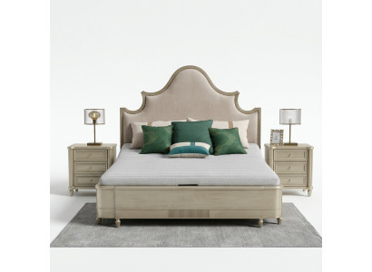 Schlofzëmmer Design Bett Set Garnitur Better 2x Nuetsdësch 3tlg. Miwwelen Komplett