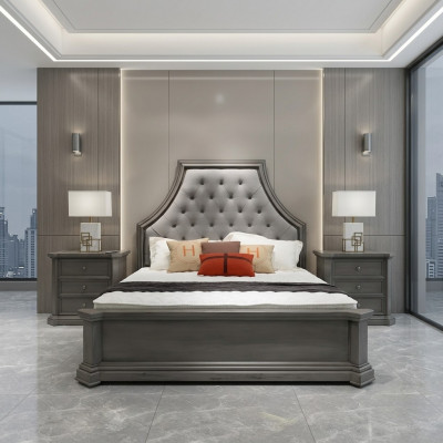 Schlofkummer Eebett Design Duebelbett Chesterfield Bett Polster Better Miwwelen