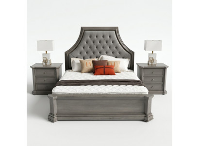 Schlofkummer Eebett Design Duebelbett Chesterfield Bett Polster Better Miwwelen