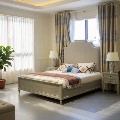 Bett Duebelbett Schlofzëmmer Design Better Modern Polster Holz Textil Miwwelen Nei