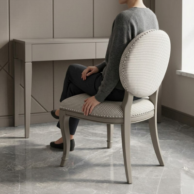 Iesszëmmer Holz Miwwelen Still Luxus Design Polster Still Sëtzmiwwelen gro Holzstull