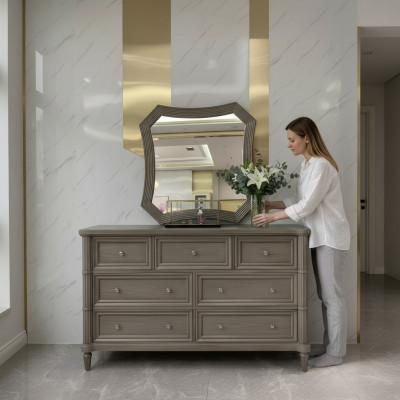 Luxus Kommoden Spigel Stil Design Miwwel Modern Schlofkummer Kommoden nei brong