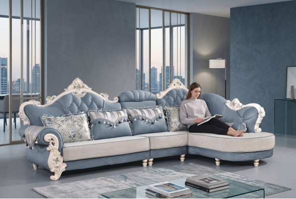 Eckcouch Stoff Wunnlandschaft Ecksofa L Form Sofa Eckgarnitur