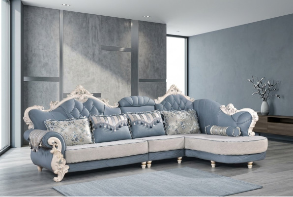 Eckcouch Stoff Wunnlandschaft Ecksofa L Form Sofa Eckgarnitur
