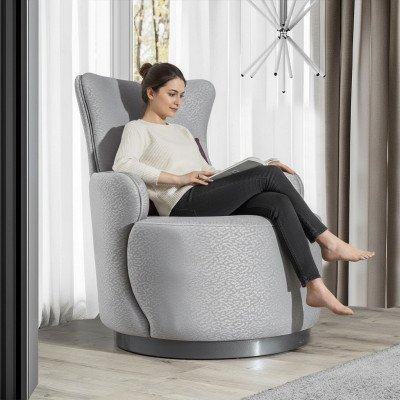 Ronndën Clubfauteuil Sofa Couch Relax Eenzersëtz Polstermiwwele Miwwel Ariichtung