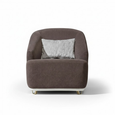 Sesselen Ëenzege Sëtz Sofa Canapé Wunnzëmmer Miwwelen Metall mat Textil