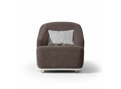 Sesselen Ëenzege Sëtz Sofa Canapé Wunnzëmmer Miwwelen Metall mat Textil