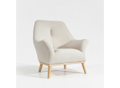 Relax Club Fauteuil 1 Sëtz wäiss Wunnzëmmer Luxus Design Miwwelen Textil