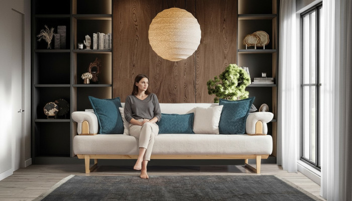 Luxus dräisëtzegt wäisst Sofa 3-Sëtz Sofaen Design Modern Design Miwwelen