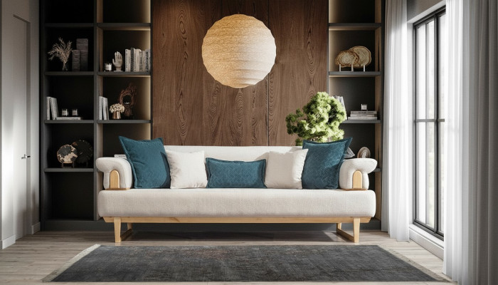 Luxus dräisëtzegt wäisst Sofa 3-Sëtz Sofaen Design Modern Design Miwwelen